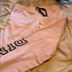 Pink sweat pants